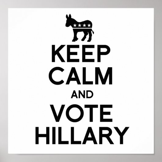 BEWAAR DE KALK EN DE STEMMING HILLARY.png Poster (Voorkant)