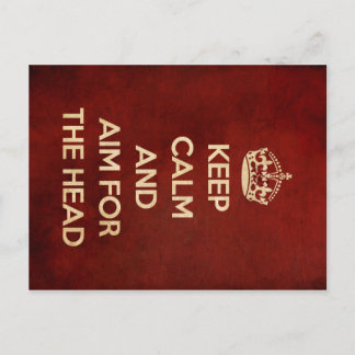 BEWAAR DE KALK EN HET DOEL VAN HET HOOFD ROOD BRIEFKAART