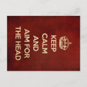 BEWAAR DE KALK EN HET DOEL VAN HET HOOFD ROOD BRIEFKAART (Voorkant)