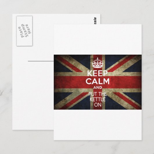 BEWAAR DE KALK EN STEL DE KETTLE AAN BRIEFKAART (Voorkant / Achterkant)