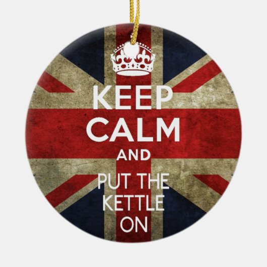 BEWAAR DE KALK EN STEL DE KETTLE AAN KERAMISCH ORNAMENT (Voorkant)
