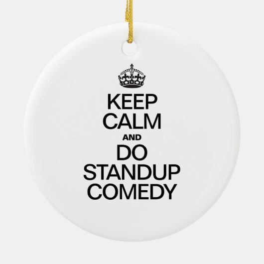 BEWAAR DE KALM EN DOE STANDUP COMEDY KERAMISCH ORNAMENT (Achterkant)