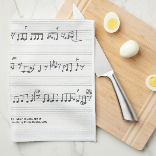 Bewaar de keukenhanddoek voor het beloofde blad Mu (Quarter Fold)