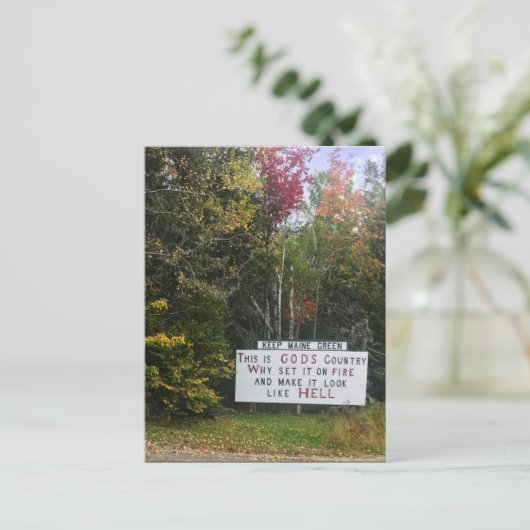 bewaar de maïsgroen briefkaart (Staand voorkant)