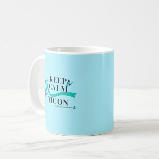 Bewaar de mok van het syndroom van Tourette rustig (Voorkant links)