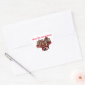 Bewaar de Orangutans: Baby's in Wheelbarrow Hart Sticker (Envelop)