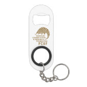Bewaar de Pangolins Limited Edition boodschappenta Mini Flessenopener (Achterkant)