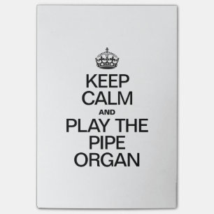 BEWAAR DE PIPE-ORGAN EN SPEEL DE KNOP VAN DE PIPE. POST-IT® NOTES