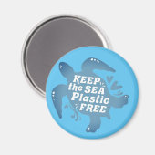 Bewaar de plastic vrije Zee Magneet (Voorkant / Achterkant)