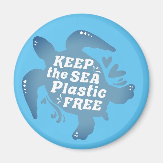 Bewaar de plastic vrije Zee Magneet (Voorkant)