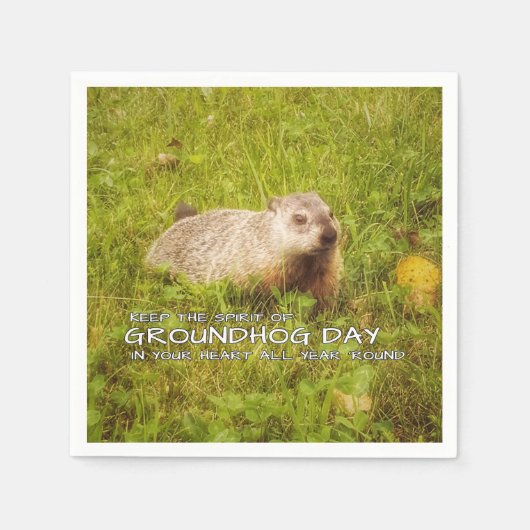 Bewaar de Spirit of Groundhog Day servetten (Voorkant)