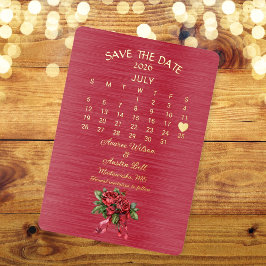 Bewaar de trouwdatum juli 2026 folie uitnodiging