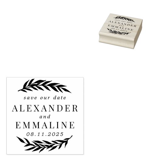 Bewaar de trouwdatum van het echtpaar rubberstempel (Gestempeld)