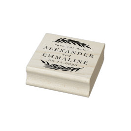 Bewaar de trouwdatum van het echtpaar rubberstempel