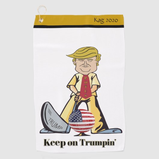 Bewaar de Trumpin. Golfhanddoek (Voorkant)