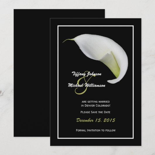 Bewaar de uitnodiging voor de datumaankondiging (Voorkant / Achterkant)