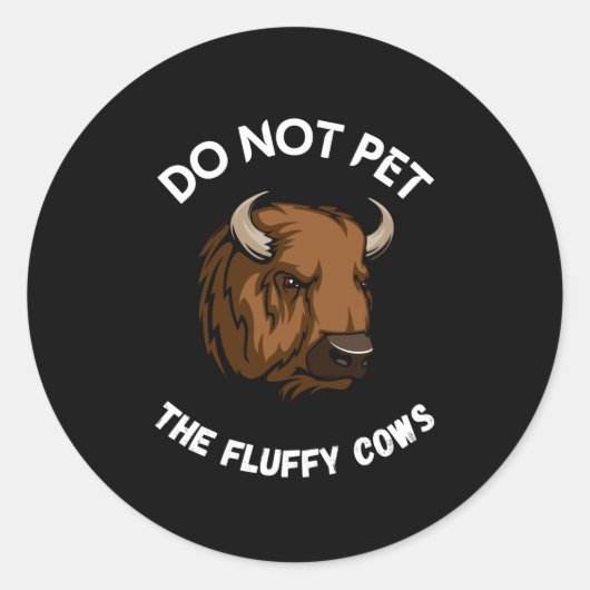 Bewaar de vloeiende koeien niet ronde sticker (Voorkant)