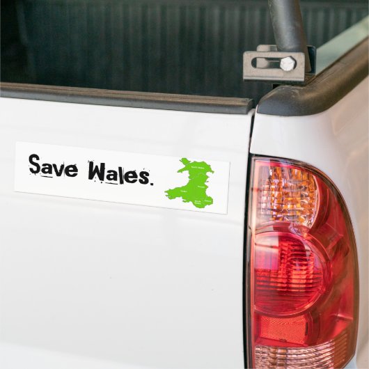 Bewaar de Wales. Bumpersticker (Op Truck)