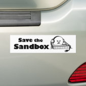 Bewaar de Zandbak Sticker (Op auto)