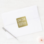 bewaar deze dag de datum. vierkante sticker (Envelop)