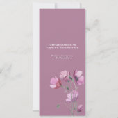 Bewaar deze datum Aquarel Paarse Bloemen Save The Date (Achterkant)