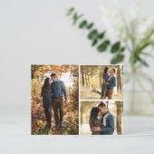 Bewaar deze datum botanische madeliefjes bloemcoll aankondigingskaart (Staand voorkant)