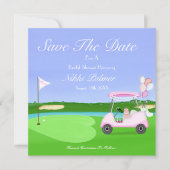 Bewaar deze datum Bruids Golf Bruidsborrel Brunch Save The Date (Voorkant)