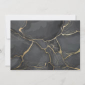 BEWAAR DEZE DATUM | Elegant zwart en goud marmer (Achterkant)