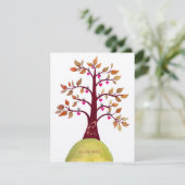 Bewaar deze datum Herfst Huwelijk Boomgesneden Uit Save The Date (Staand voorkant)