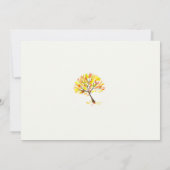 Bewaar deze datum Herfst Thema Boom Plat Kaart (Achterkant)