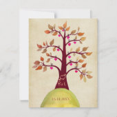 Bewaar deze datum Herfst Trouwdag Boom Uitnodiging (Voorkant)