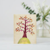 Bewaar deze datum Herfst Trouwdag Boom Uitnodiging (Staand voorkant)