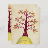 Bewaar deze datum Herfst Trouwdag Boom Uitnodiging (Voorkant / Achterkant)
