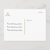 BEWAAR DEZE DATUM Huwelijk Typography FOTO Ansicht Aankondigingskaart (Achterkant)