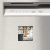 Bewaar deze datum Moderne Elegante Klassieke Foto Magneet (Insitu (Vaatwasser))