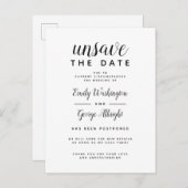 Bewaar deze datum niet Elegante Uitgestelde Bruilo Uitnodiging Briefkaart (Voorkant / Achterkant)