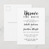 Bewaar deze datum niet Verfijnd huwelijksuitstel Uitnodiging Briefkaart (Voorkant / Achterkant)