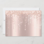 Bewaar deze datum Roze Goud Glitterende druppels l Save The Date (Achterkant)