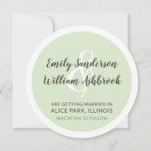 Bewaar deze datum Rustic Wood & Eucalyptus Botanic Kaart (Achterkant)