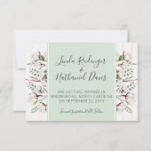 Bewaar deze datum Rustische zuidelijke katoenen tr Kaart (Achterkant)