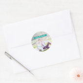 Bewaar deze datum Trouwfoto sticker in turkoois (Envelop)
