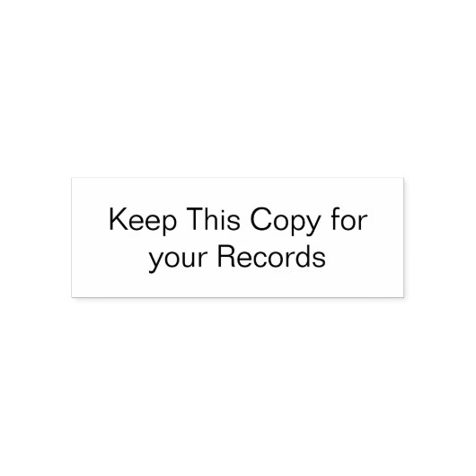 Bewaar deze kopie voor je recordstempel  zelfinktende stempel (Design)