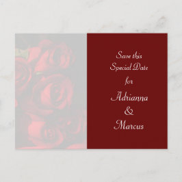 "Bewaar deze speciale datum" - Red Rose Bouquet [b Briefkaart