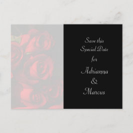 "Bewaar deze speciale datum" - Red Rose Bouquet Briefkaart