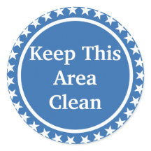 Bewaar dit gebied schoon rond de Stickers