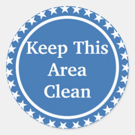 Bewaar dit gebied schoon rond de Stickers