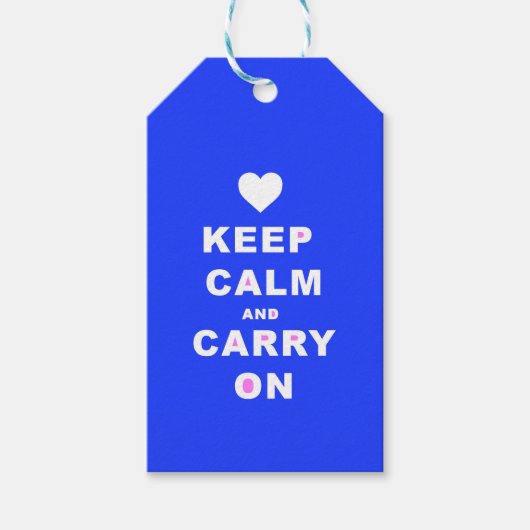 BEWAAR EEN CARRY OP Blauw Cadeaulabel (Voorkant)