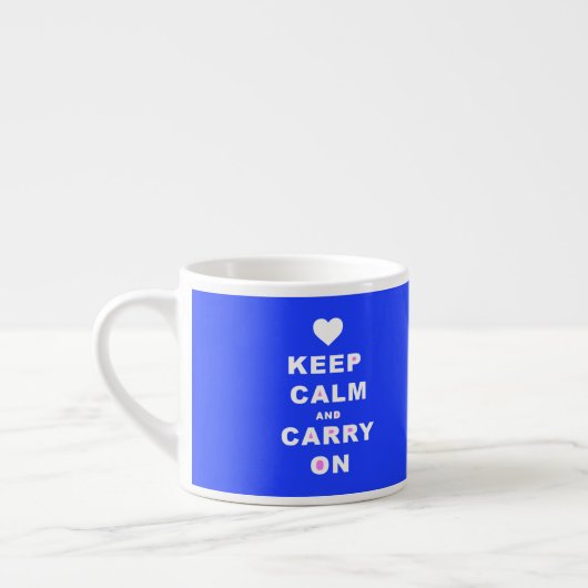BEWAAR EEN CARRY OP Blauw Espresso Kop (Links)
