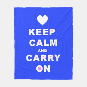 BEWAAR EEN CARRY OP Blauw Fleece Deken