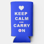 BEWAAR EEN CARRY OP Blauw Seltzer Blikjeskoeler (Achterkant)